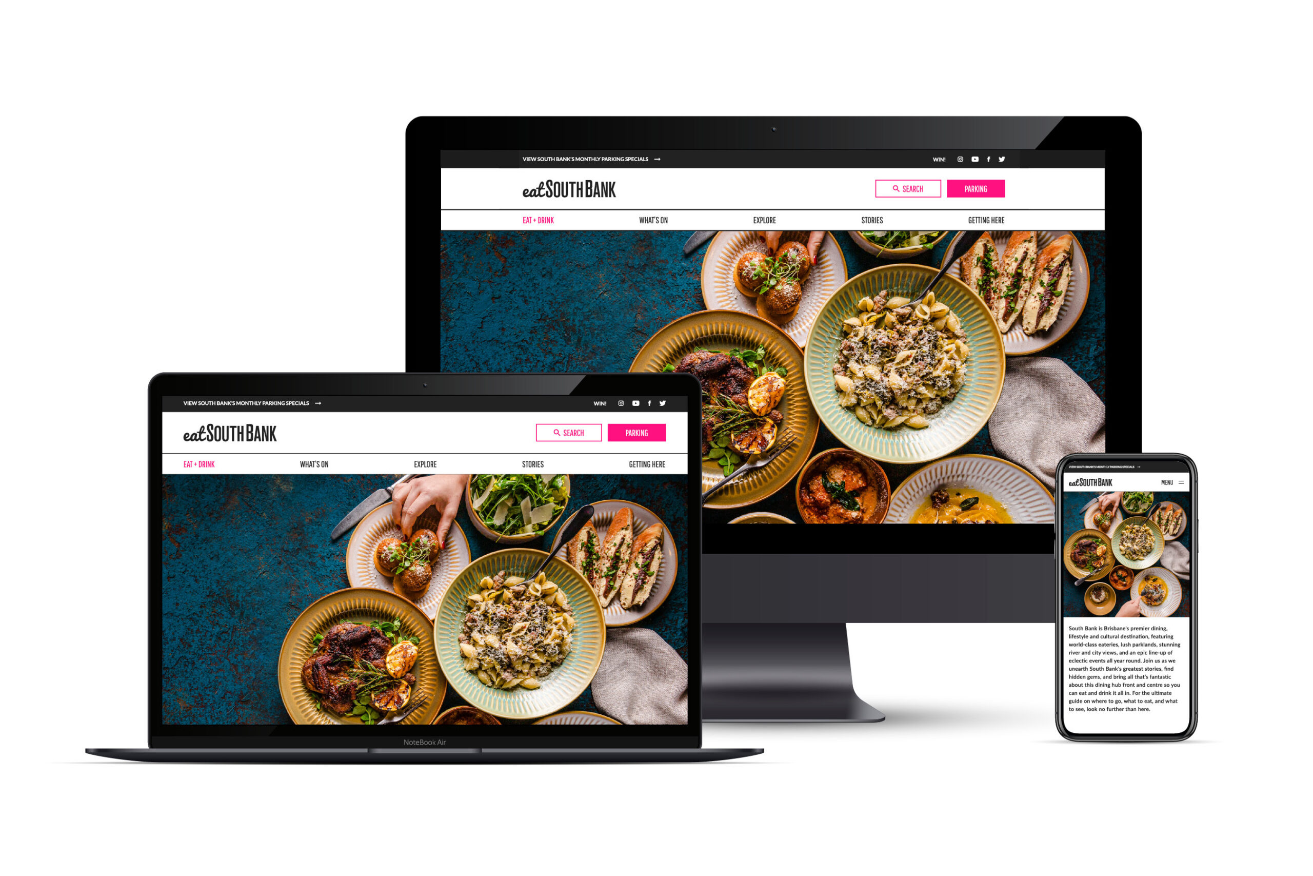 Eat South Bank Website Design and Development