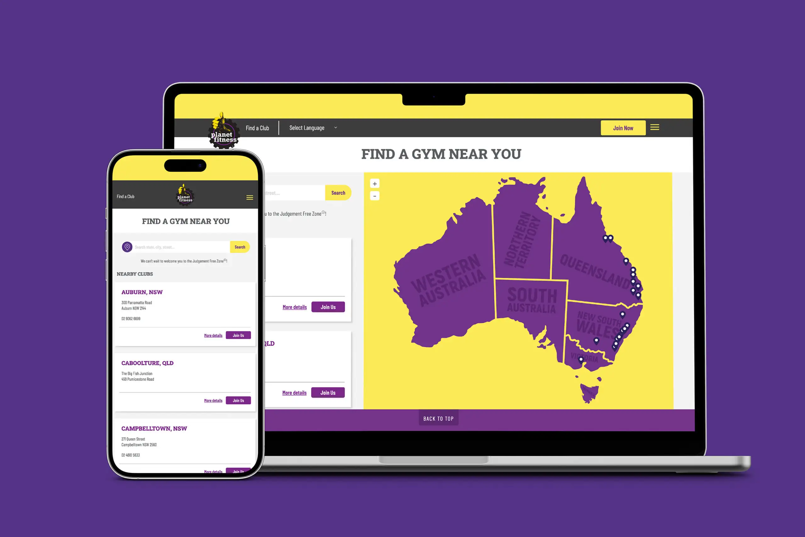 planet fitness website design and developed by Lance Montana