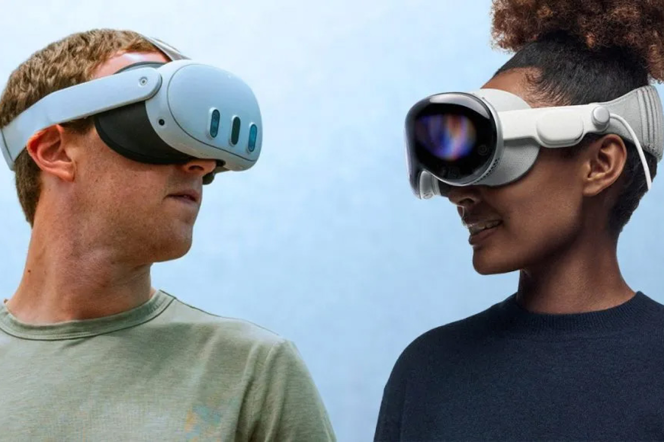 Picture of two people with AR headsets