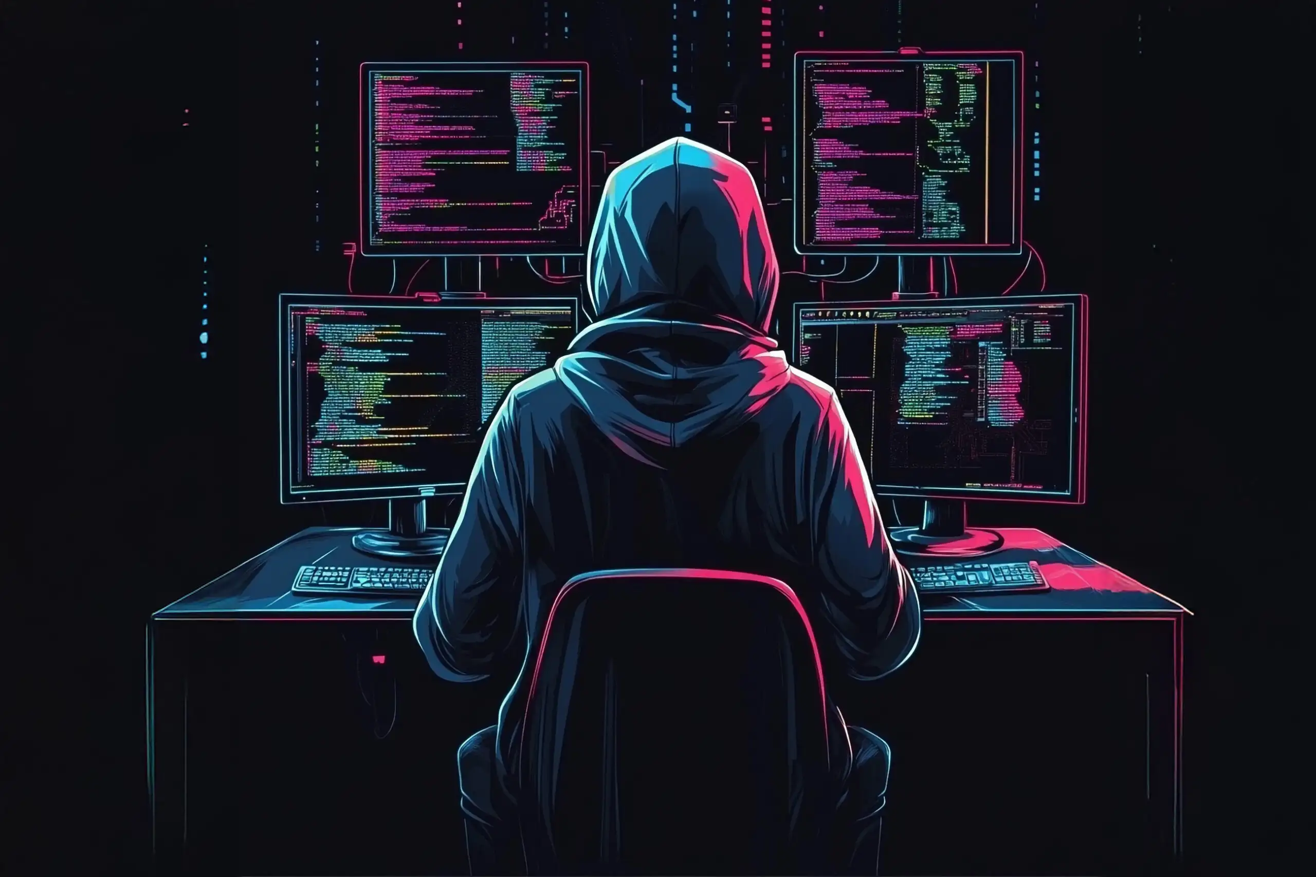 Cyber security Unknown person in hoodie hacking | Cyber security